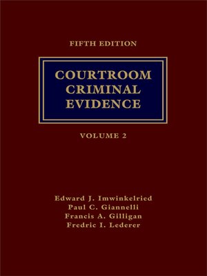 cover image of Courtroom Criminal Evidence